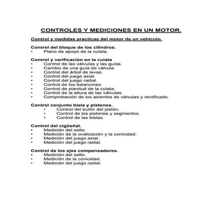 Control y medidas practicas del motor II
