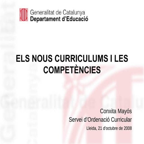Currículum i Competències