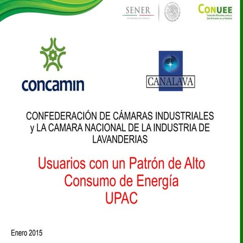 Conuee 2015 Programa para disminución en el consumo de energía | PPTX