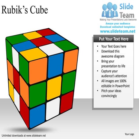 Conundrum rubik's cube power point slides and ppt diagram templates 