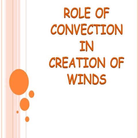 Role of Convection in creation of winds