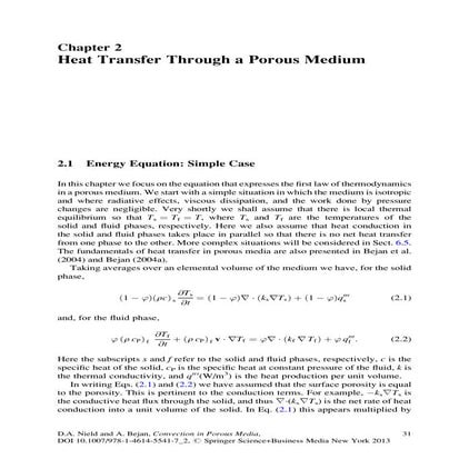 Convection in porous media 4e | PDF