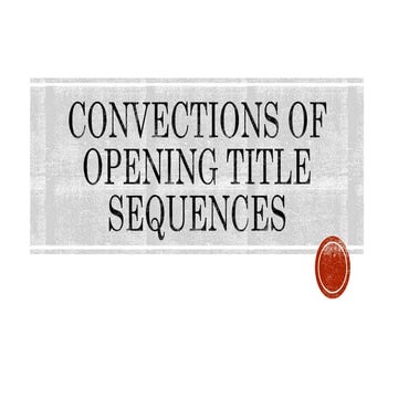 Convections of opening title sequences
