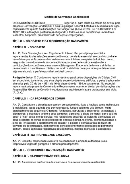 Convencao residencial