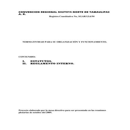 Convencion regional bautista norte de tamaulipas a
