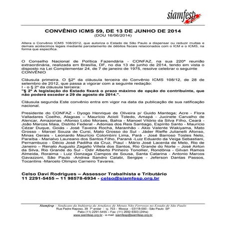 Convenio ICMS 59 2014 PEP