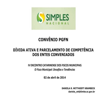 Convenio pgfn   daniela