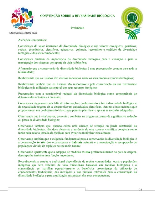 Convenção sobre a diversidade bioló...