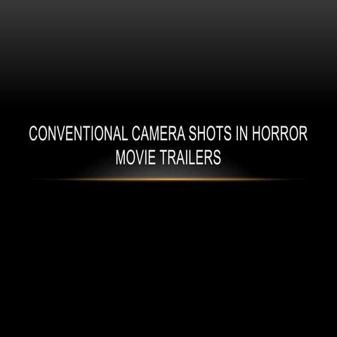 Conventional camera shots in horror movie trailers