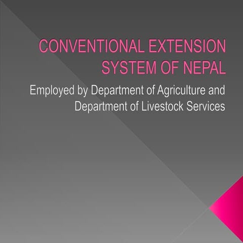 Conventional extension system of nepal