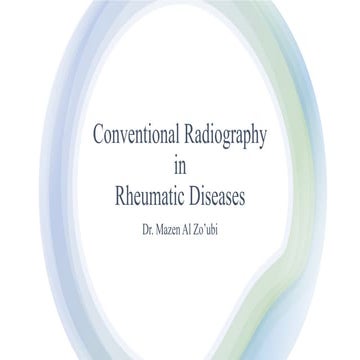 Conventional radiography in Rheumatic diseases