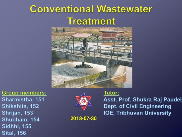 Conventional wastewater treatment