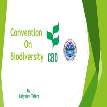 Convention on bio diversity by kefyalew tefera