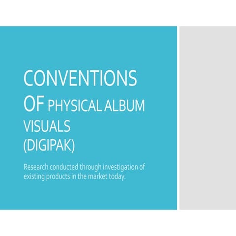Codes and conventions of a digipack | PPTX