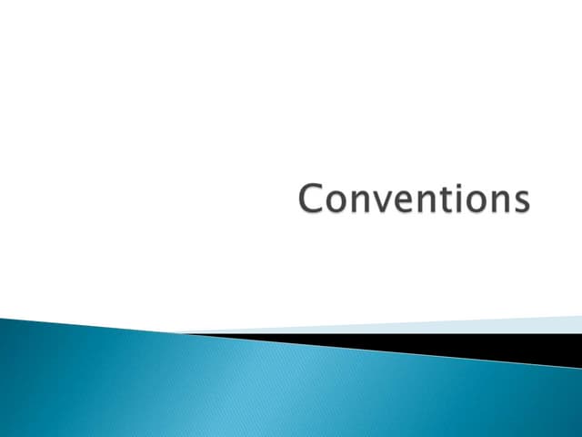 Conventions of genre