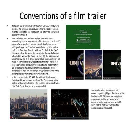 Conventions Of A Film Trailer 