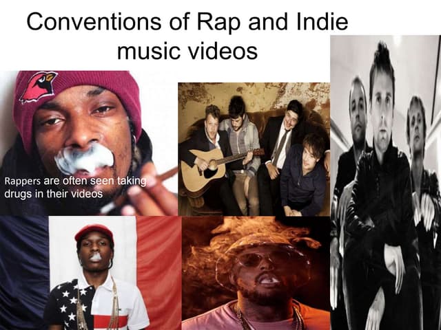 Conventions in music Videos: Rap and Indie