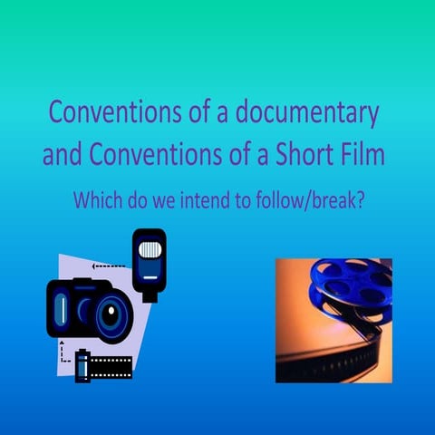 Conventions of a documentary