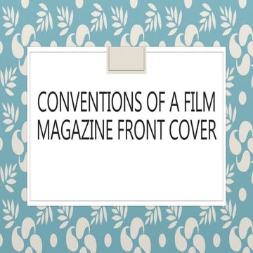 Conventions of a magazine