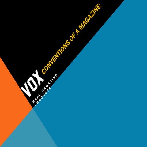 Conventions of a magazine powerpoint