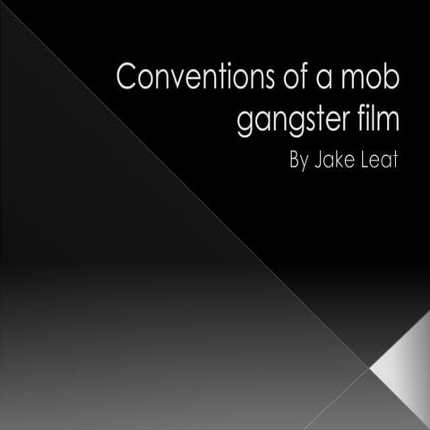 Conventions of a mob gangster film