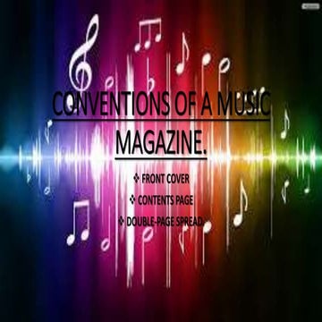 Conventions of a music magazine-AS media
