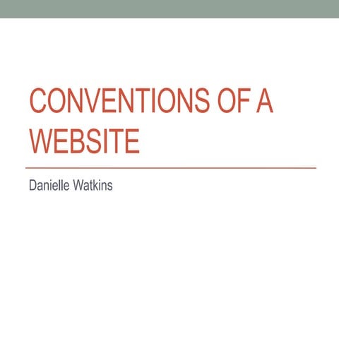 Conventions of a website