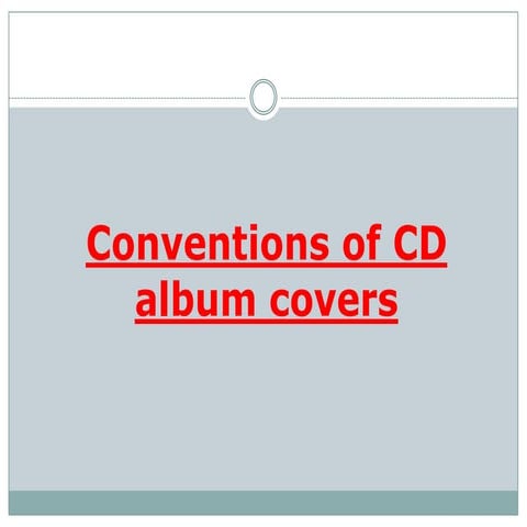 Conventions of cd album covers