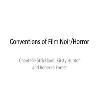 Conventions Of Film Noir