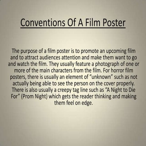 Conventions of film posters