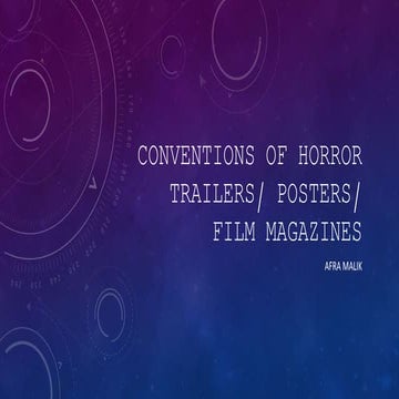 Conventions of horror trailers 