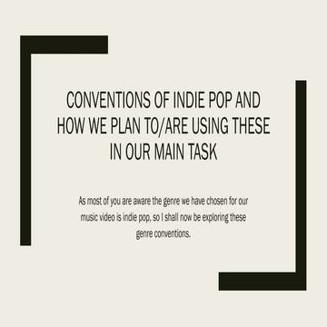 Conventions of indie pop