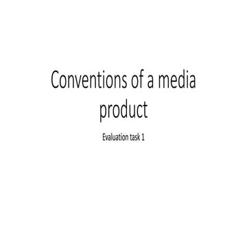 Conventions of media
