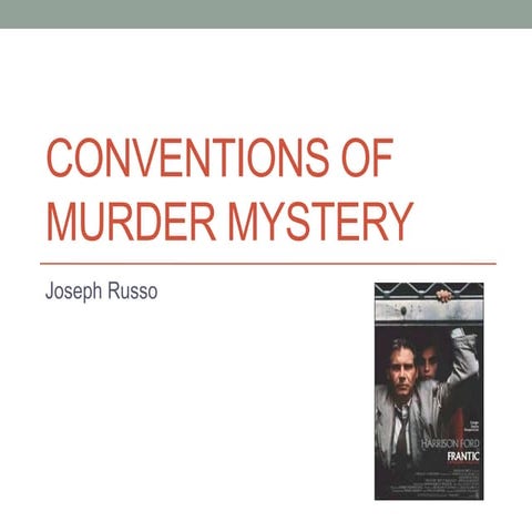 Conventions of murder mystery
