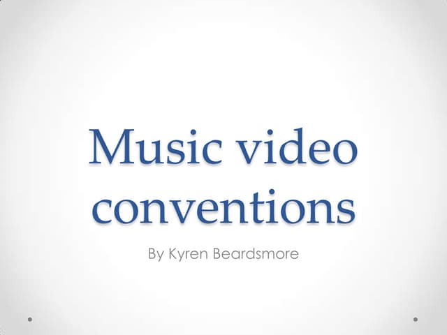 Music video conventions