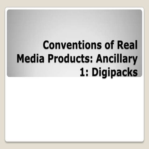 Key elements of a digipack | DOC