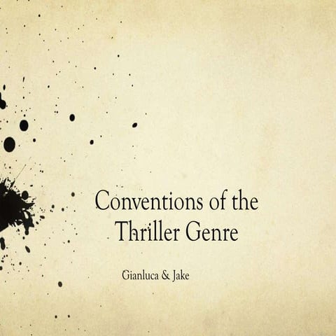 Conventions of thriller genre