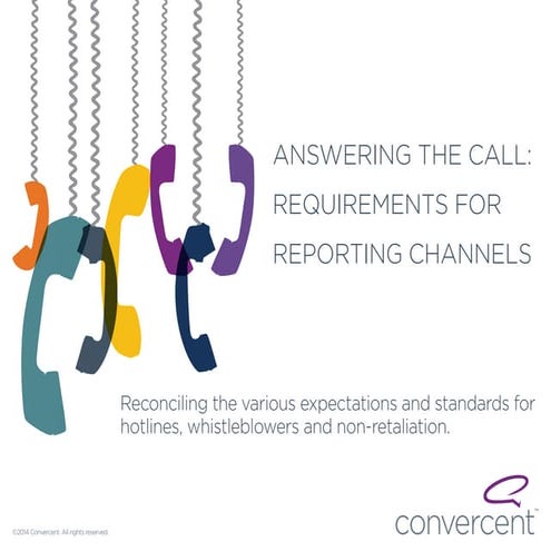 Answering the Call: Requirements for reporting channels
