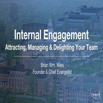 Internal Engagement - Attracting, Managing and Delighting Your Team