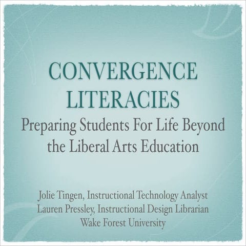 Convergence Litercies