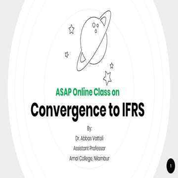 India's Convergence to IFRS 
