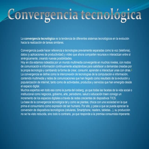 Convergencia tecnologica