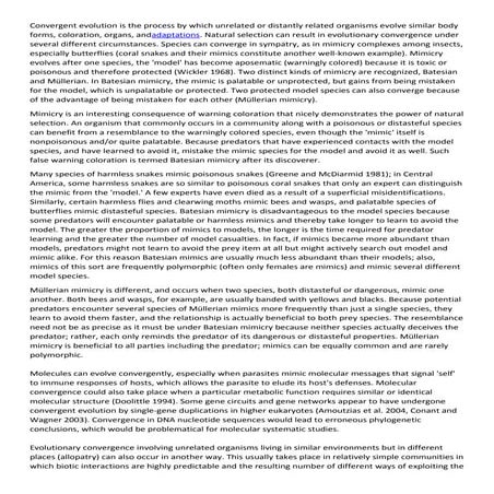 Convergent evolution