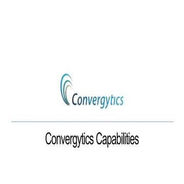 Convergytics capabilites and profile