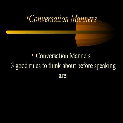 Conversation Rules Makeover