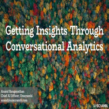 Getting Insights through Conversational Chatbots for Analytics