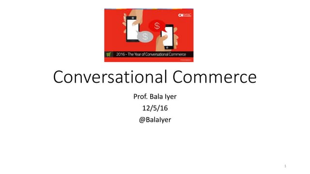Conversational commerce