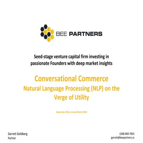 Bee Partners' Industry Insight: NLP on the Verge of Utility 