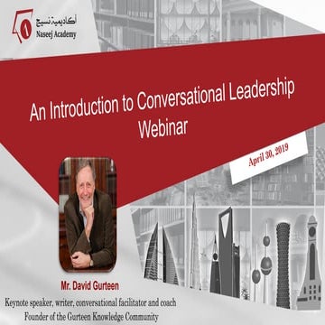 An introduction to Conversational leadership webinar Naseej Academy Webinar, ...