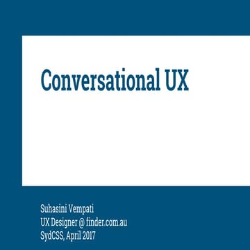 Conversational ux | PPT image.